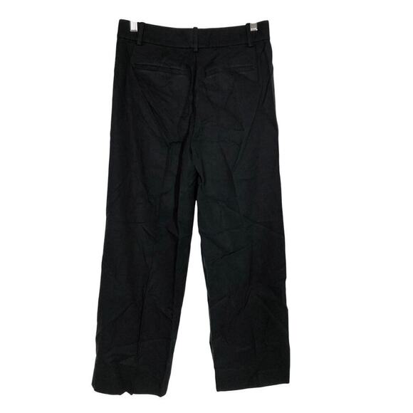 Madewell Petite Slouchy Straight Pants In Drapey Twill Black NWT 0P - Picture 5 of 9